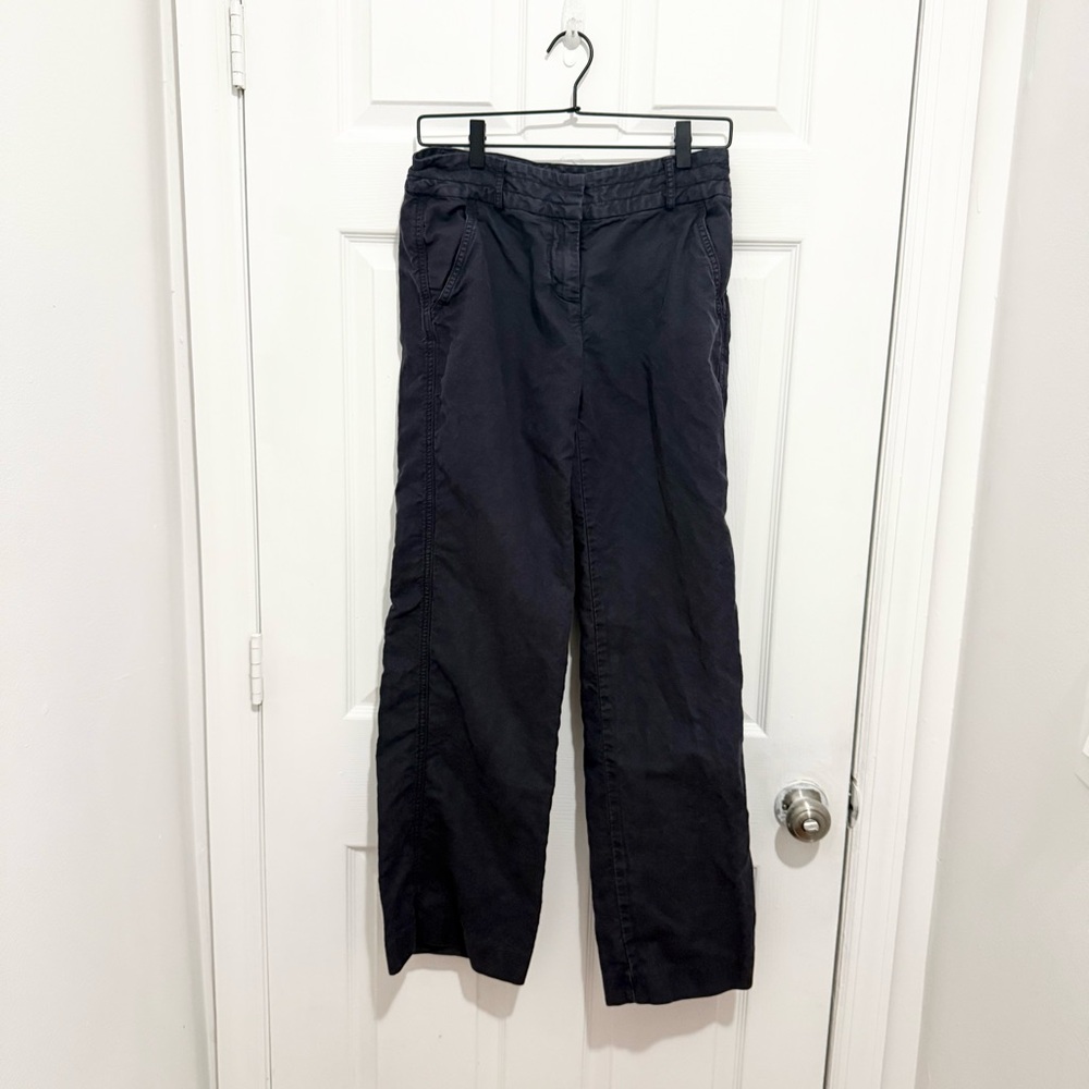 J. Crew Blue Wide-Leg Chino Pants